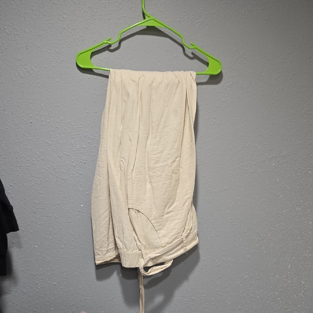 Torrid Cream Romper with Waist Tie